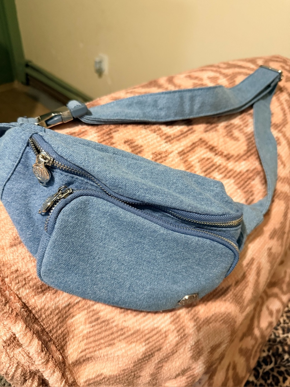 Denim Blue Women's Crossbody Belt Bag - Unbranded
